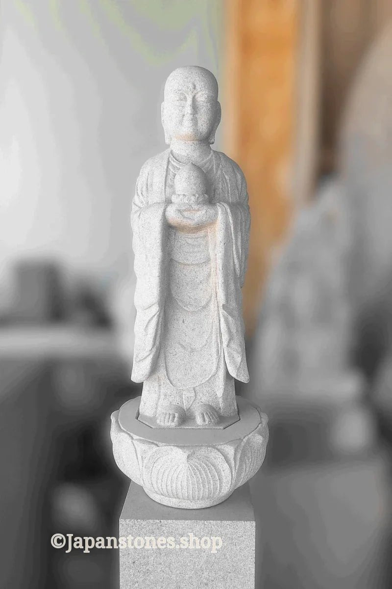 Boat-Shaped Enmei Jizo Statue | Natsuyama Stone, 16.14 in — product photo 21 of 23