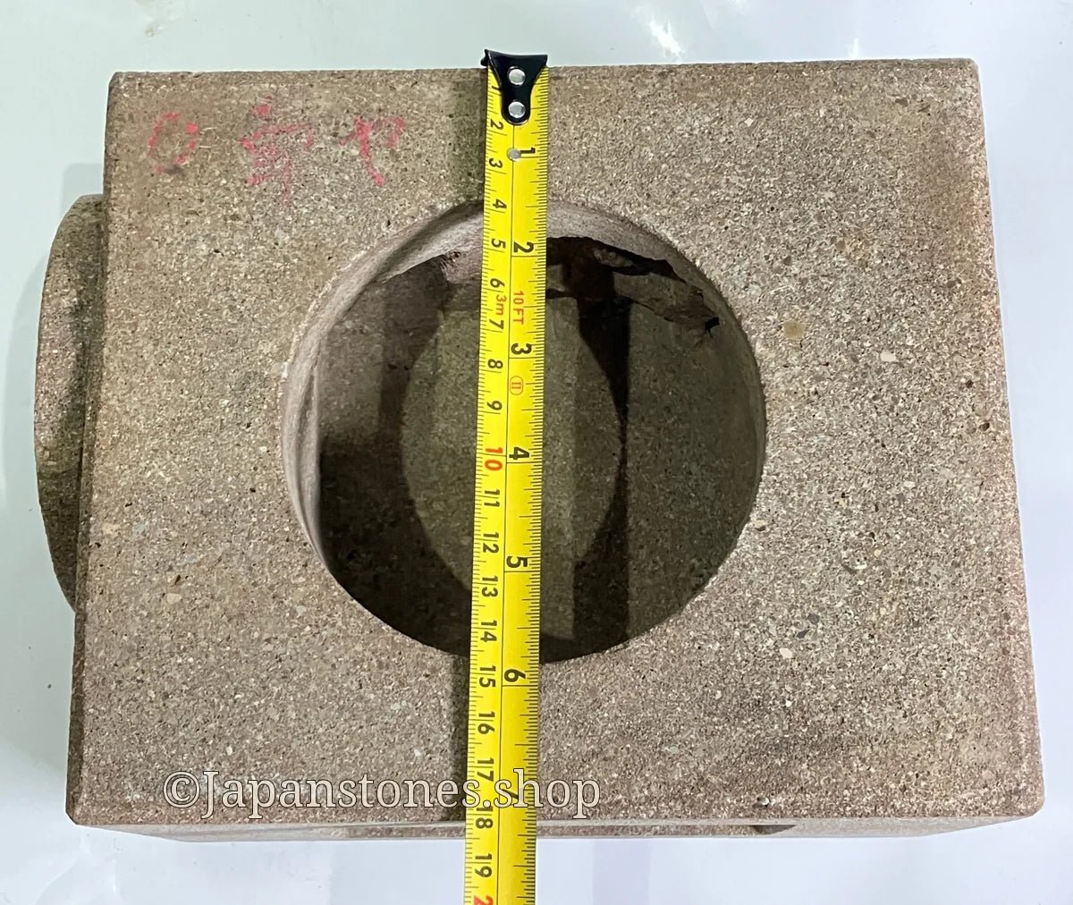 Brown Medium Sandstone Thatching Stone Lantern Tourou Handmade Japanese Garden — product photo 15 of 27