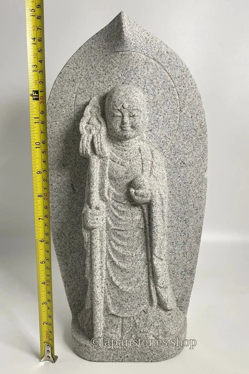 Boat-Shaped Enmei Jizo Statue | Natsuyama Stone, 16.14 in — product photo 2 of 23