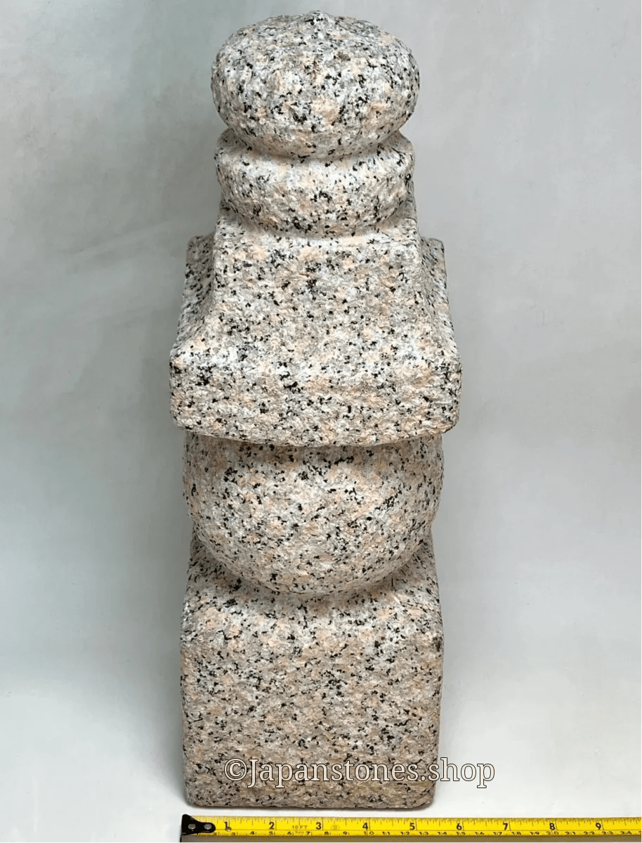Mannari Gray Pink Granite Stone Gorinto 16 inch Japan Stone Craft — product photo 7 of 25