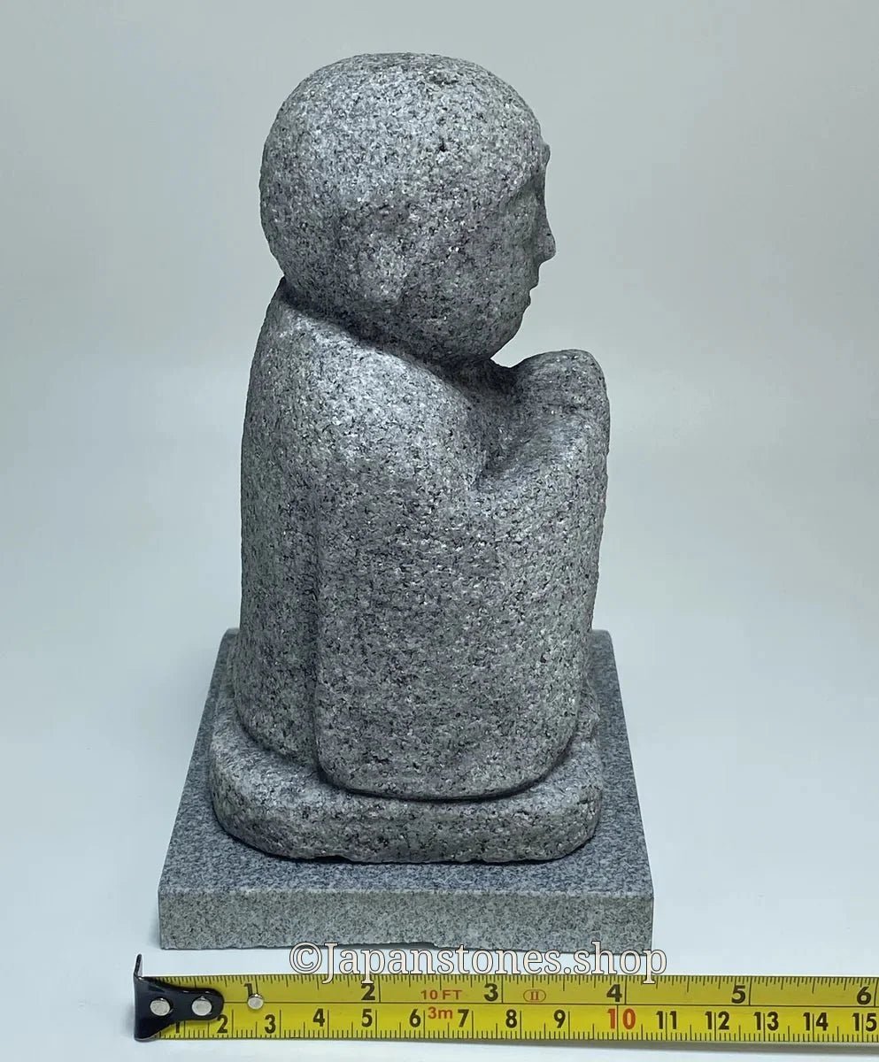 7.28 in Japanese Gassho Jizo Statue | Hanazawa Kome Granite Stone — product photo 6 of 24