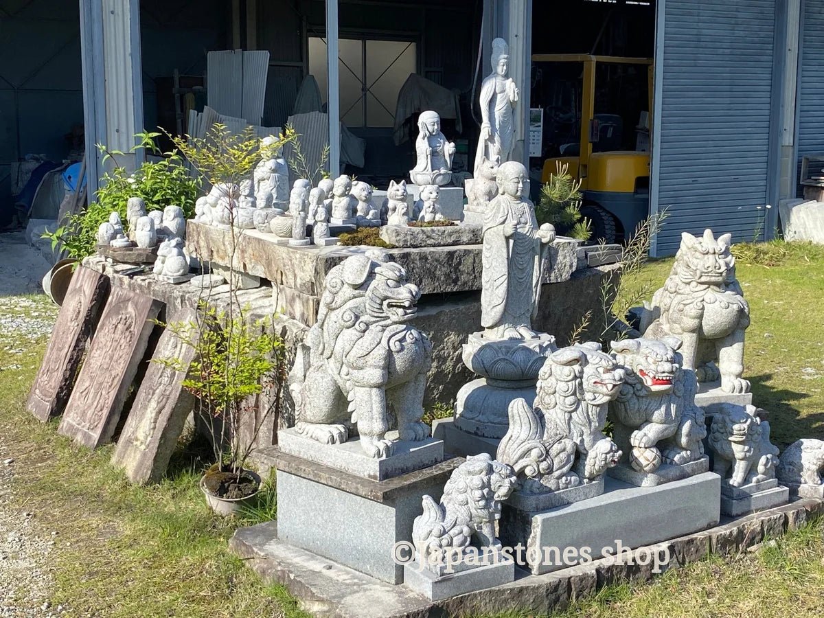 Sleeping Cat Kitten Statue Granite Stone Sculpture Handmade Japanese Garden — product photo 22 of 31