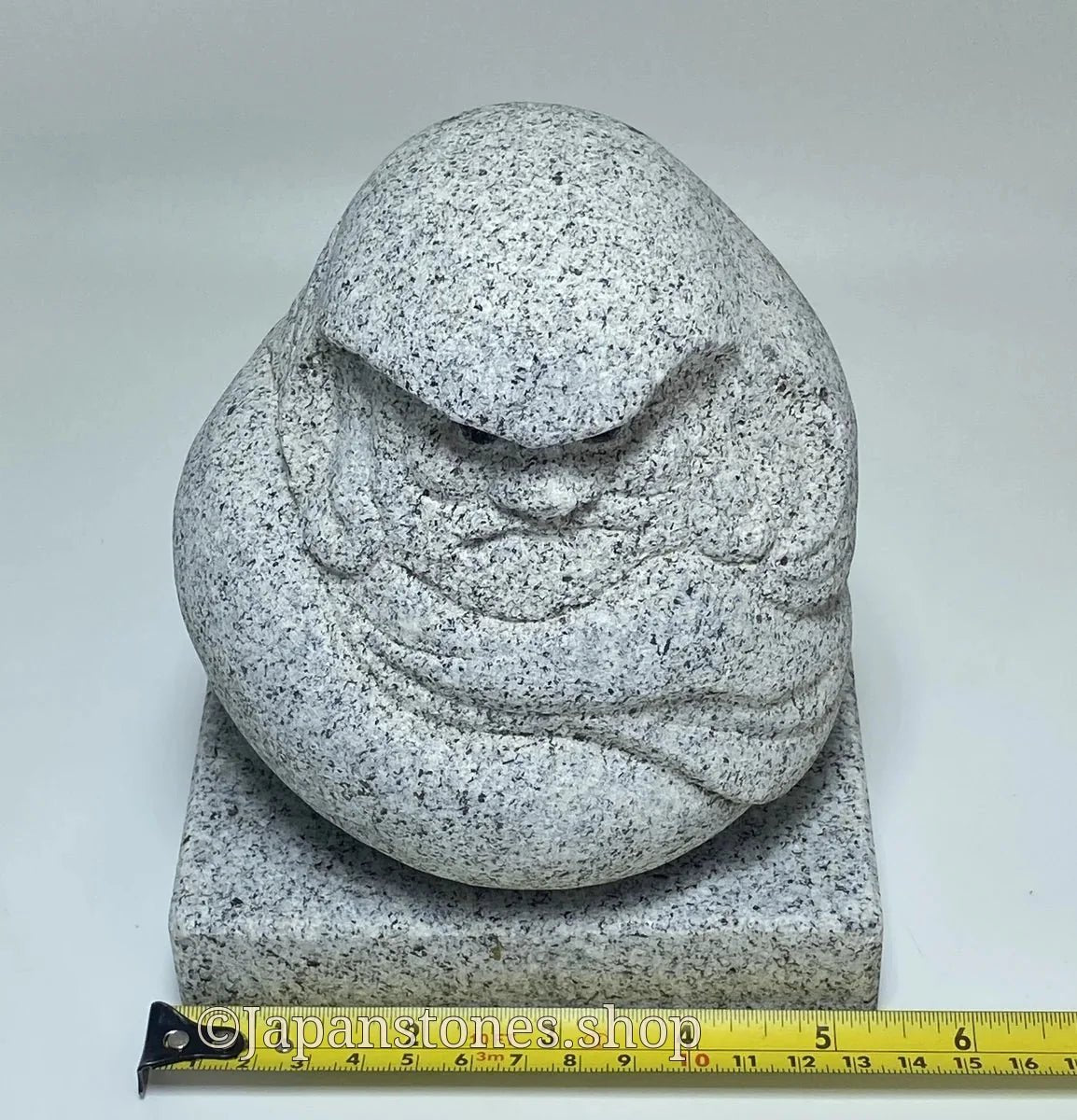 Hand-Carved Japanese Granite Daruma Statue | Hanazawa Kome Stone — product photo 4 of 24