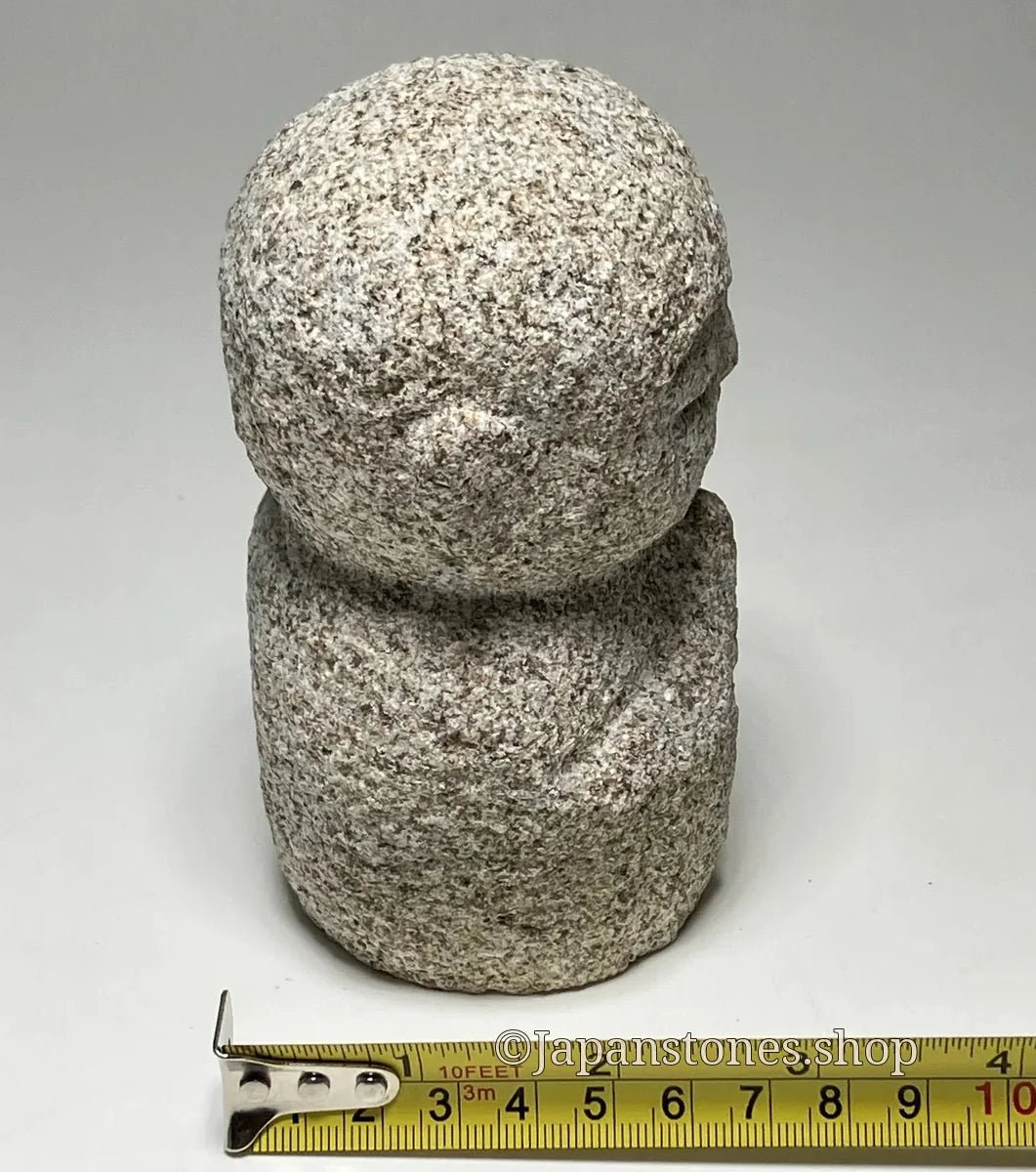 Gassho Jizo Statue Granite Aji Rust Stone Sculpture Handmade Japanese — product photo 6 of 19