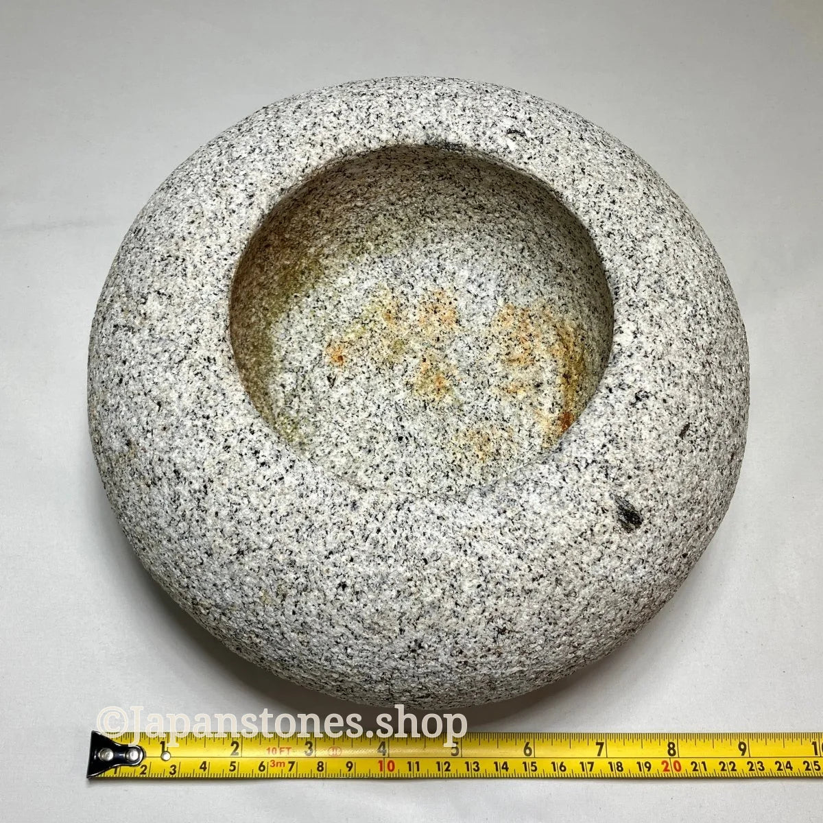 Tetsubin Style Gray Small Granite Stone Water Bowl Chozubachi Japanese Garden — product photo 2 of 21