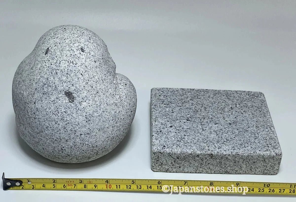 Hand-Carved Japanese Granite Daruma Statue | Hanazawa Kome Stone — product photo 11 of 24