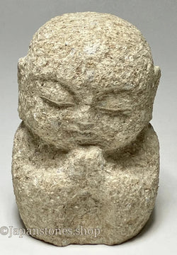 Beige Small Jizo Statue | Tatsuyama Stone, 4.33 in