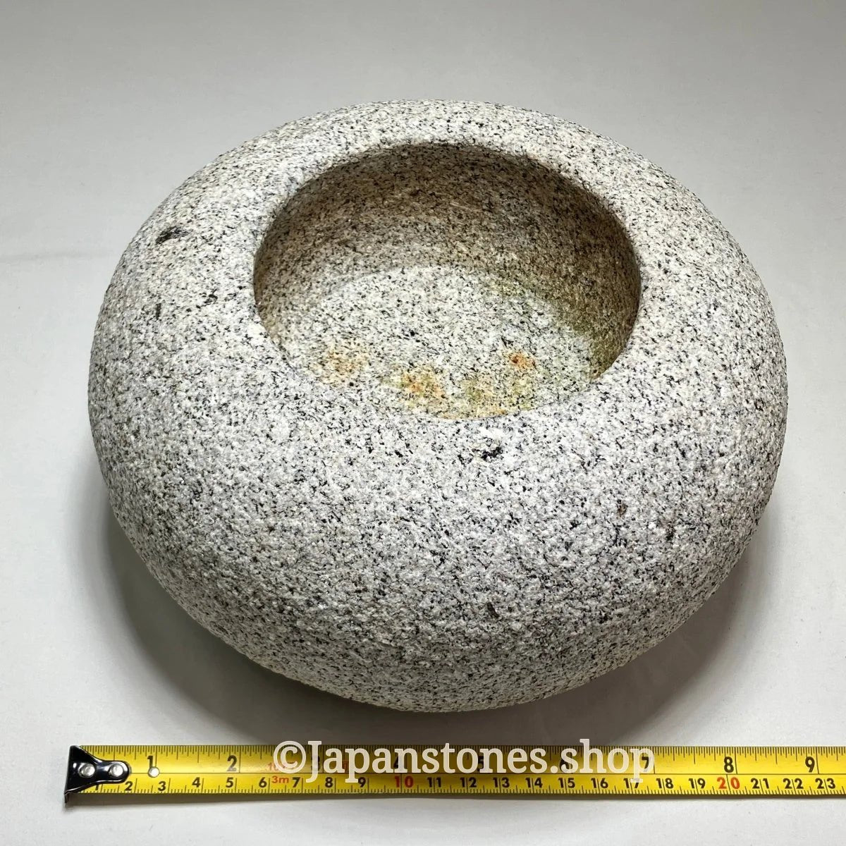 Tetsubin Style Gray Small Granite Stone Water Bowl Chozubachi Japanese Garden — product photo 6 of 21
