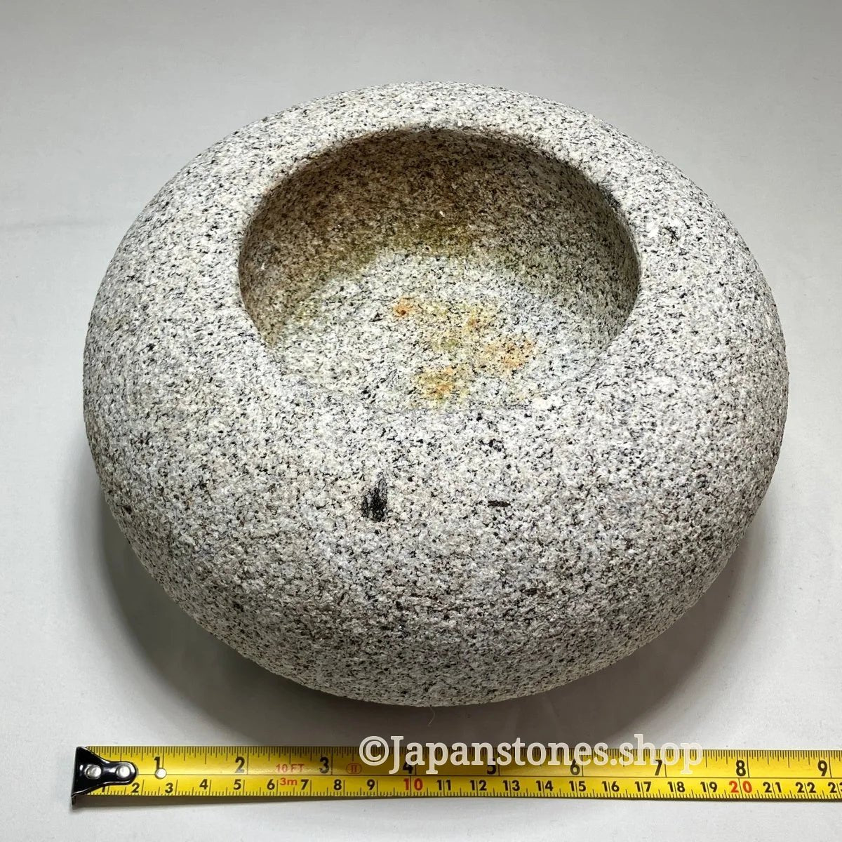 Tetsubin Style Gray Small Granite Stone Water Bowl Chozubachi Japanese Garden — product photo 3 of 21