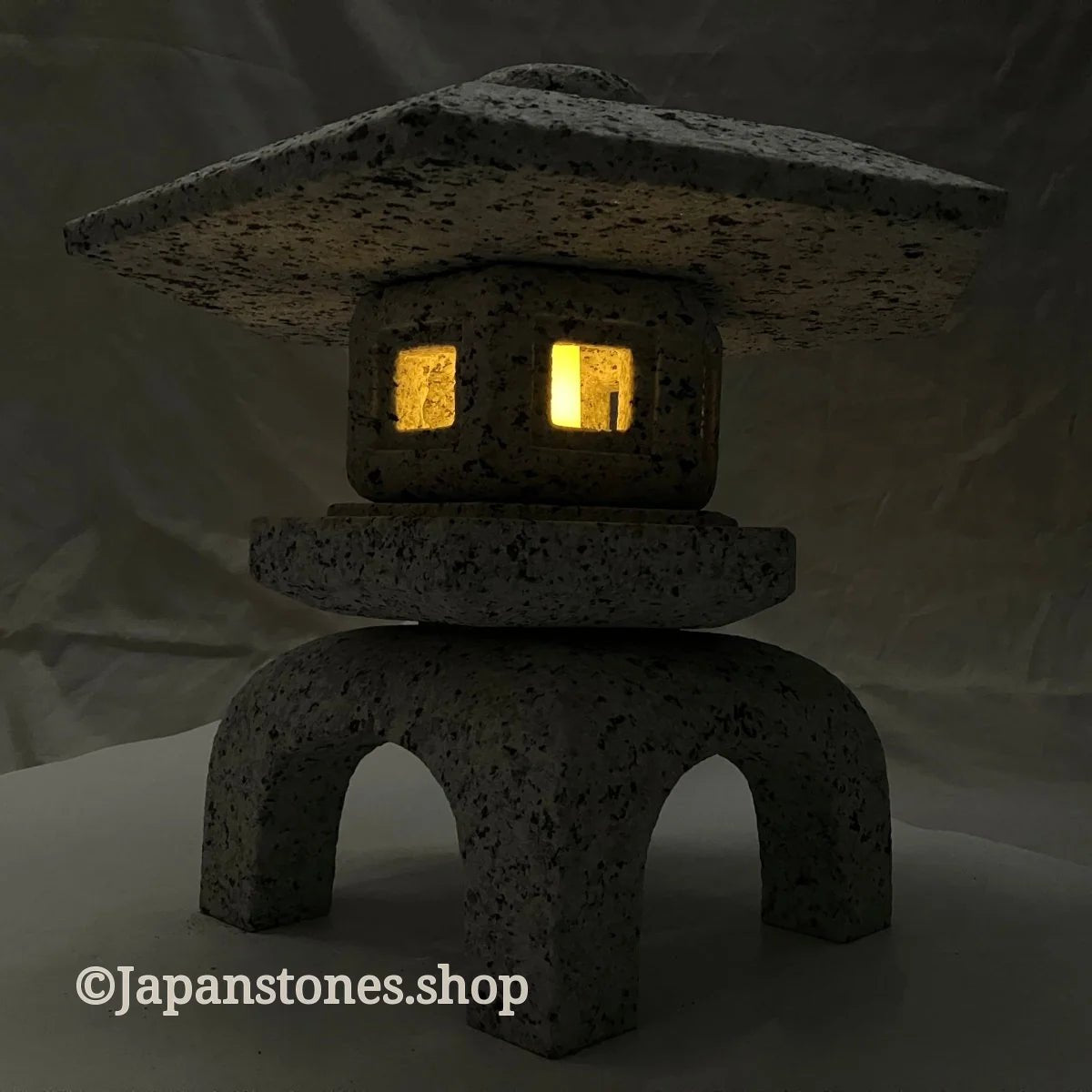 Zen Stone Lantern Yukimi Tourou Medium Granite Japanese Garden Ornament Statue — product photo 23 of 42
