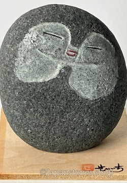 Miniature Pebble Stone Virgin Mary Statue Handmade Japanese Type B
