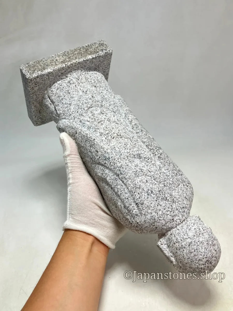 Okazaki Natsuyama Granite Stone Jizo Statue – Hand-Carved Japanese Garden — product photo 13 of 25
