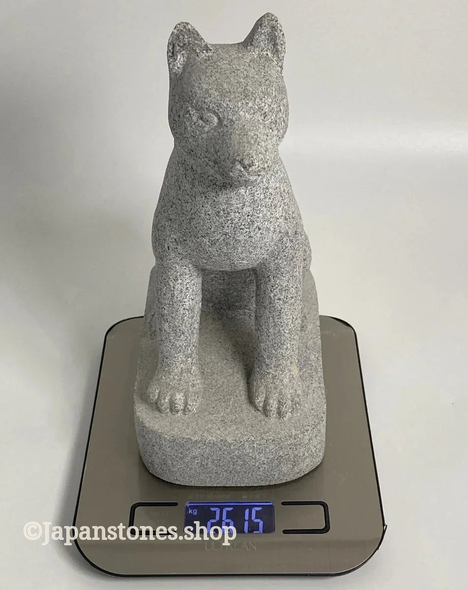 Japanese Dog Stone Statue | Ushiiwa Aoishi Granite — product photo 8 of 19