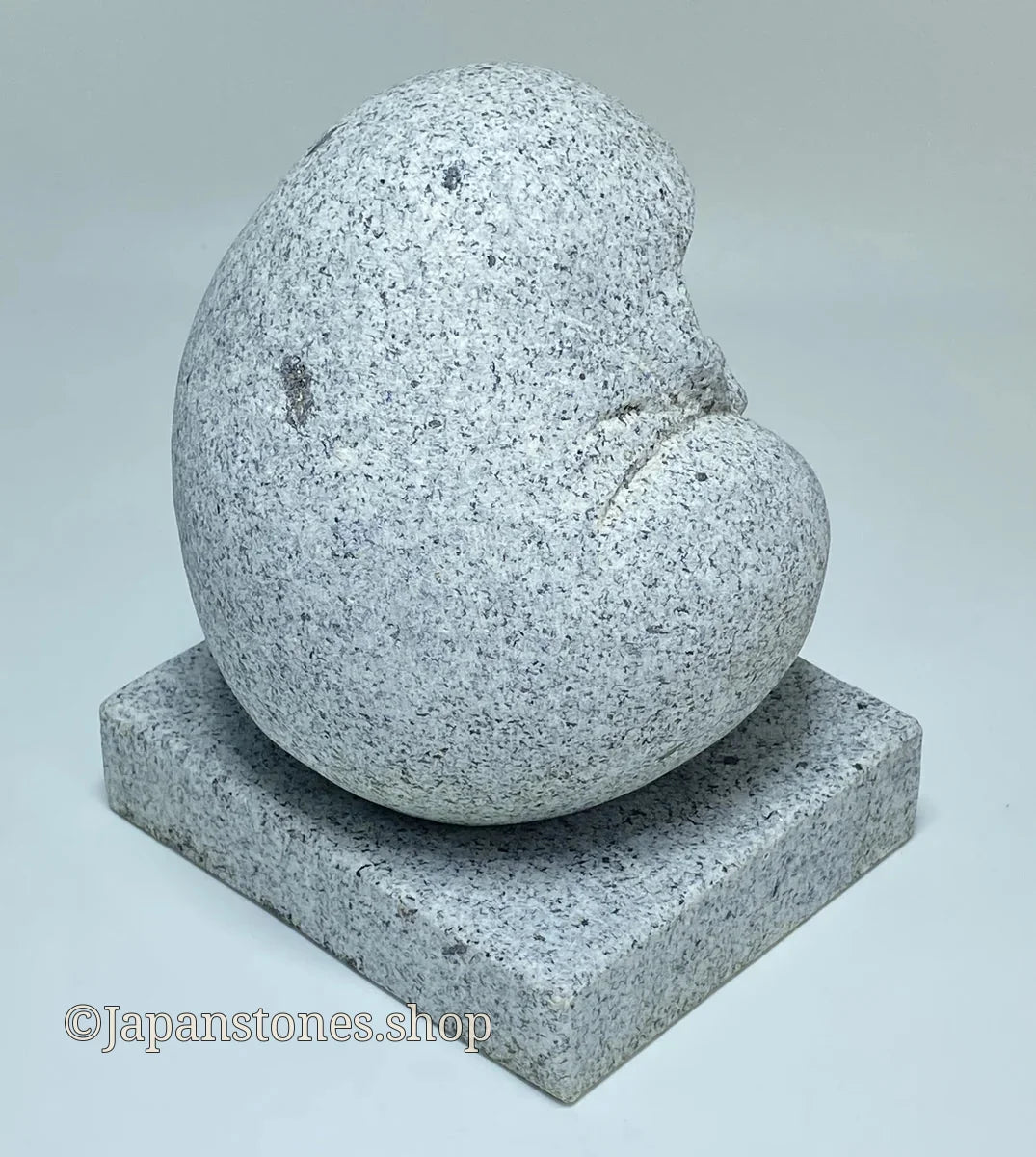 Hand-Carved Japanese Granite Daruma Statue | Hanazawa Kome Stone — product photo 19 of 24