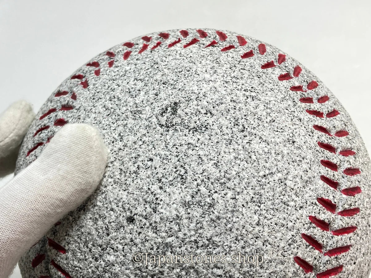 Baseball Granite Stone Ball Handmade Gray Japanese Garden Ornament Statue — product photo 10 of 29
