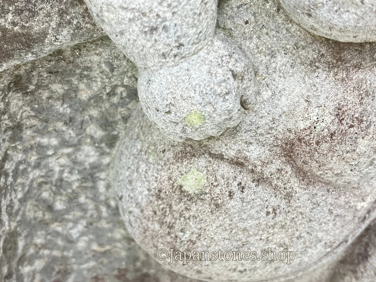 Budai Seven Lucky Gods Jizo Granite Stone Sculpture Handmade Japanese Garden — product photo 5 of 29