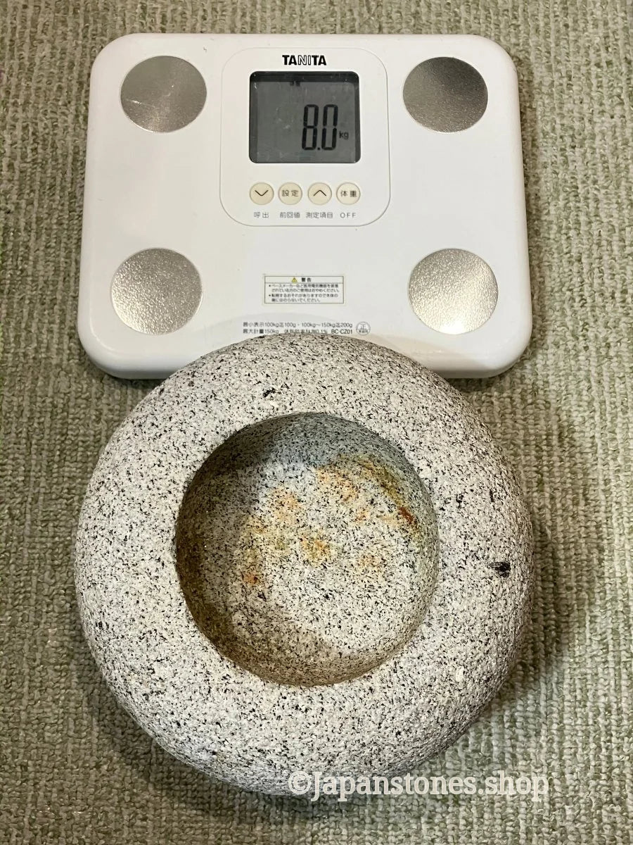 Tetsubin Style Gray Small Granite Stone Water Bowl Chozubachi Japanese Garden — product photo 14 of 21