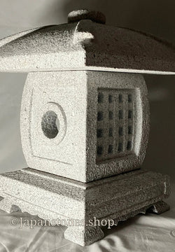 Zen Gray Stone Lantern Tenkachaya Tourou Granite Japanese Garden Ornament Statue