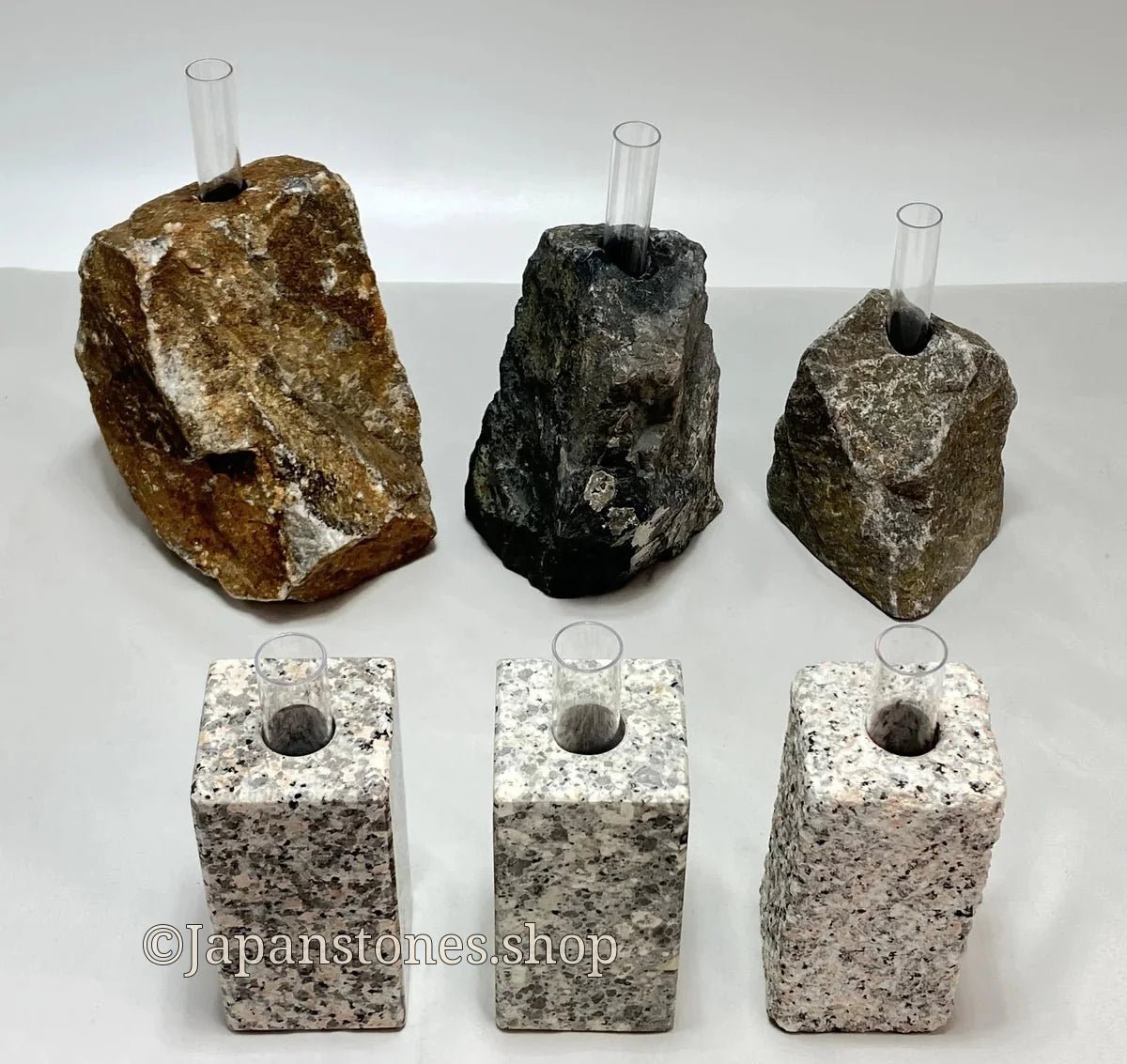 Gray Pink Mannari Stone Granite Vase Japanese Ornament Statue — product photo 24 of 27