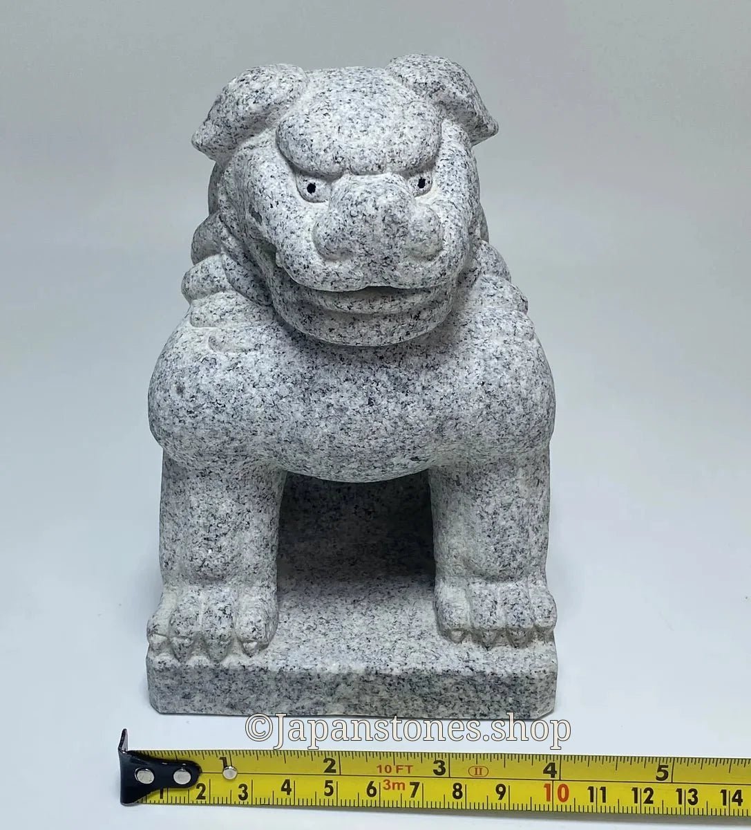 Komainu Right Guardian Lion Japanese Granite / Hanazawa Kome Stone — product photo 6 of 20