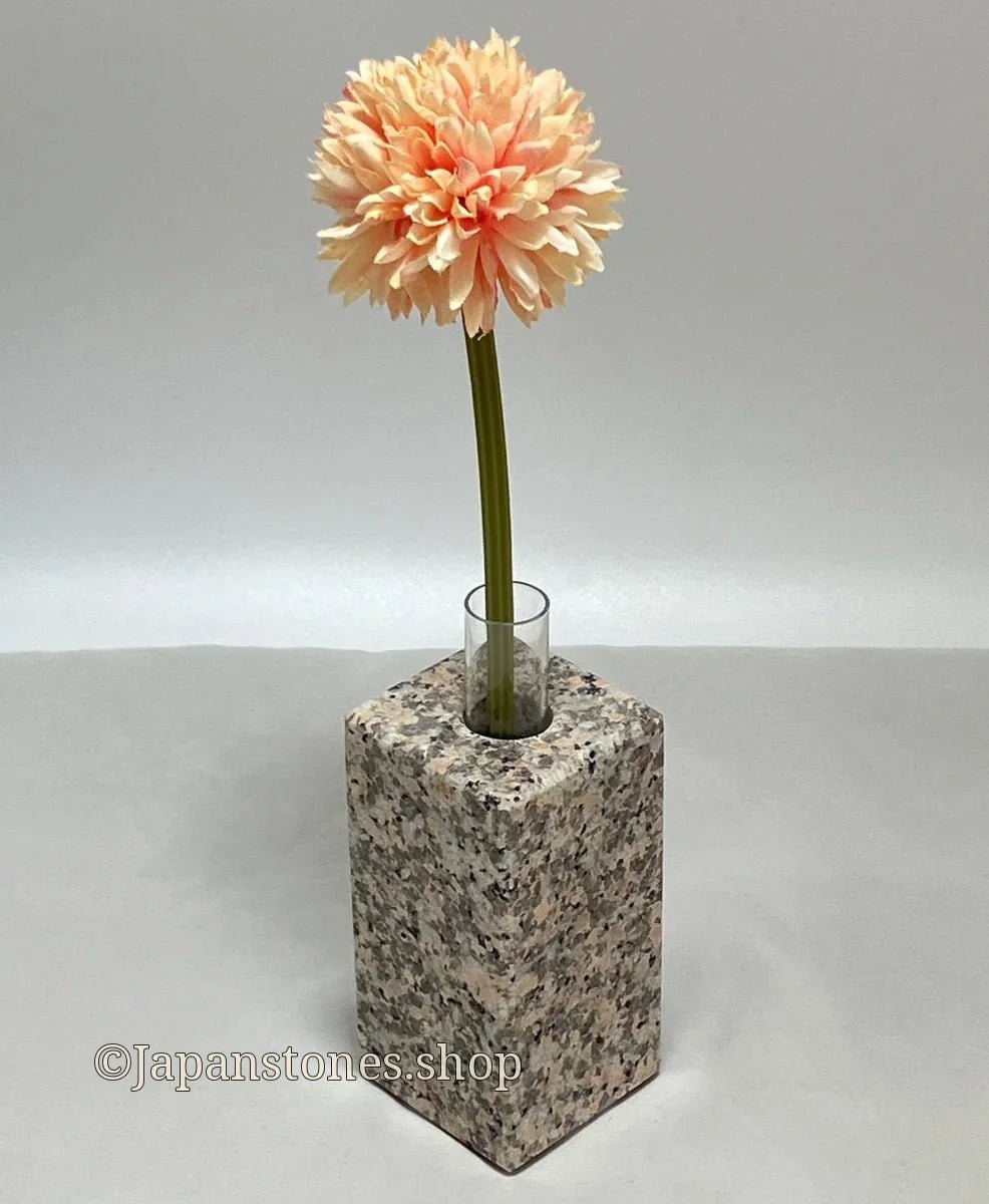 Gray Pink Mannari Stone Granite Vase Japanese Ornament Statue — product photo 2 of 27