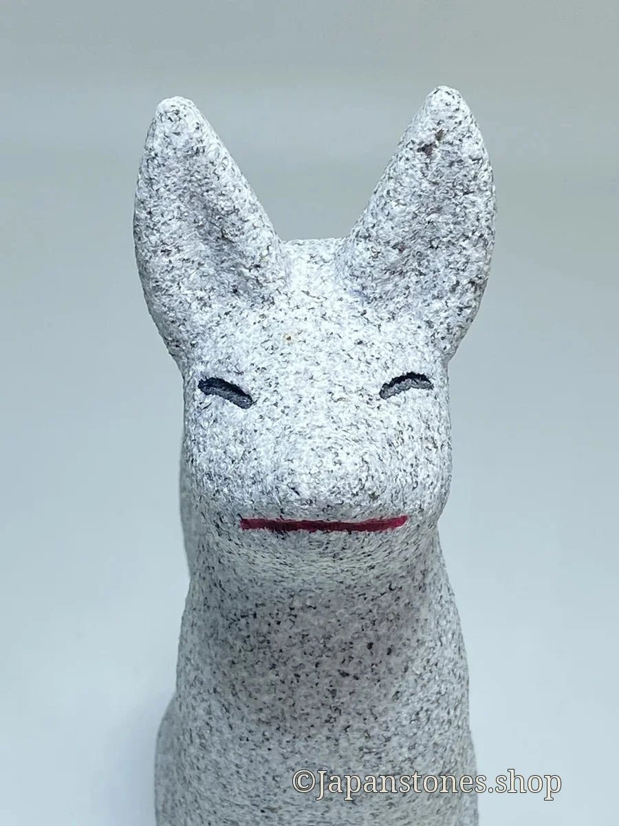 8.46 in Japanese Inari Fox Statue | Hanazawa Stone Granite — product photo 14 of 21