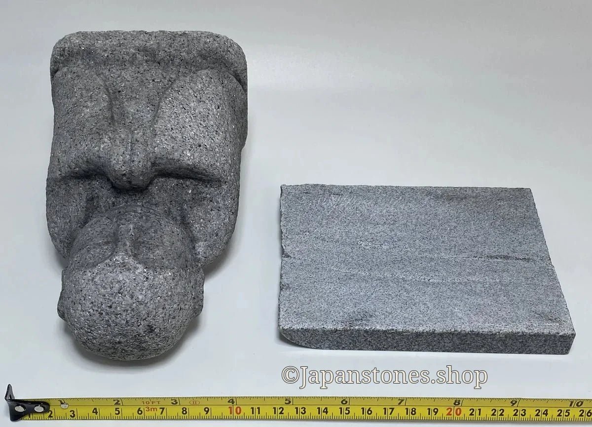7.28 in Japanese Gassho Jizo Statue | Hanazawa Kome Granite Stone — product photo 10 of 24