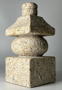 Zen Beige Stone Gorinto Micro Granite Japanese Garden Ornament Statue