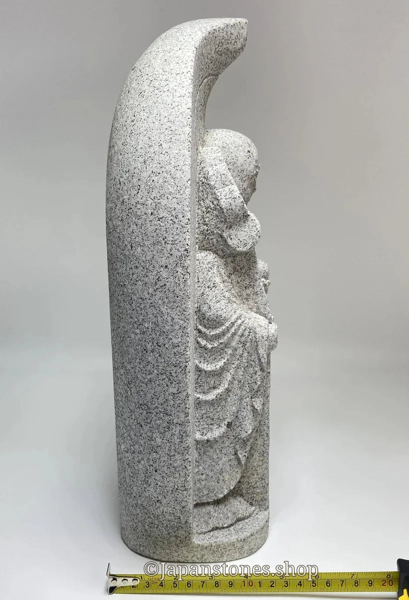 Boat-Shaped Enmei Jizo Statue | Natsuyama Stone, 16.14 in — product photo 5 of 23