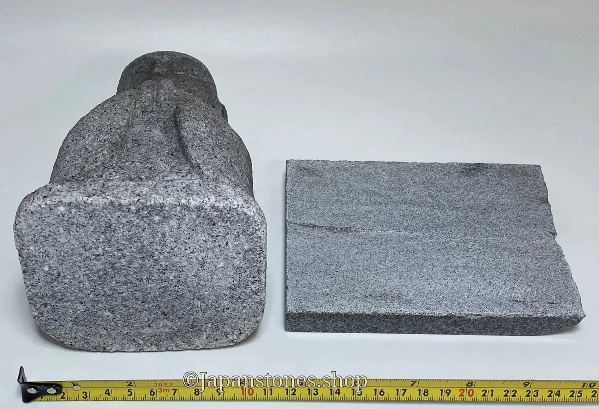 7.28 in Japanese Gassho Jizo Statue | Hanazawa Kome Granite Stone — product photo 9 of 24