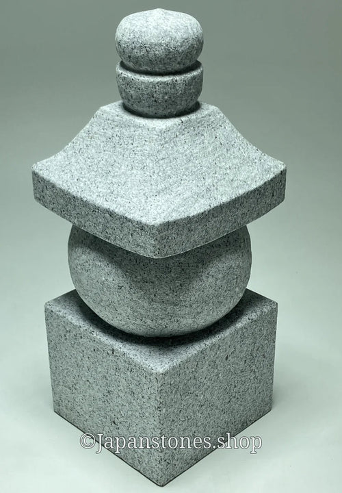 Japanese Isseki Gorinto – Okazaki Nakame Granite Five-Element Pagoda