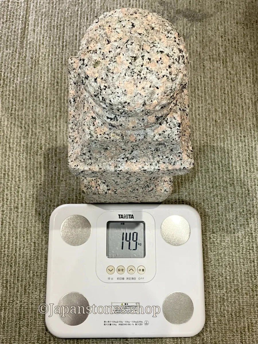 Mannari Gray Pink Granite Stone Gorinto 16 inch Japan Stone Craft — product photo 14 of 25