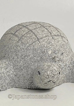 Japanese Turtle Stone Statue | Hanazawa Granite, 4.92 in