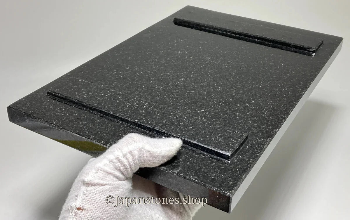 Sushi Kaiseki Sushigeta Food Plate India Granite Black Stone Japan — product photo 9 of 29