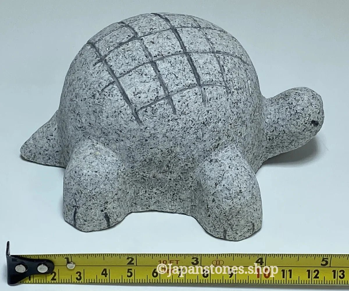 Japanese Turtle Stone Statue | Hanazawa Granite, 4.92 in — product photo 4 of 17