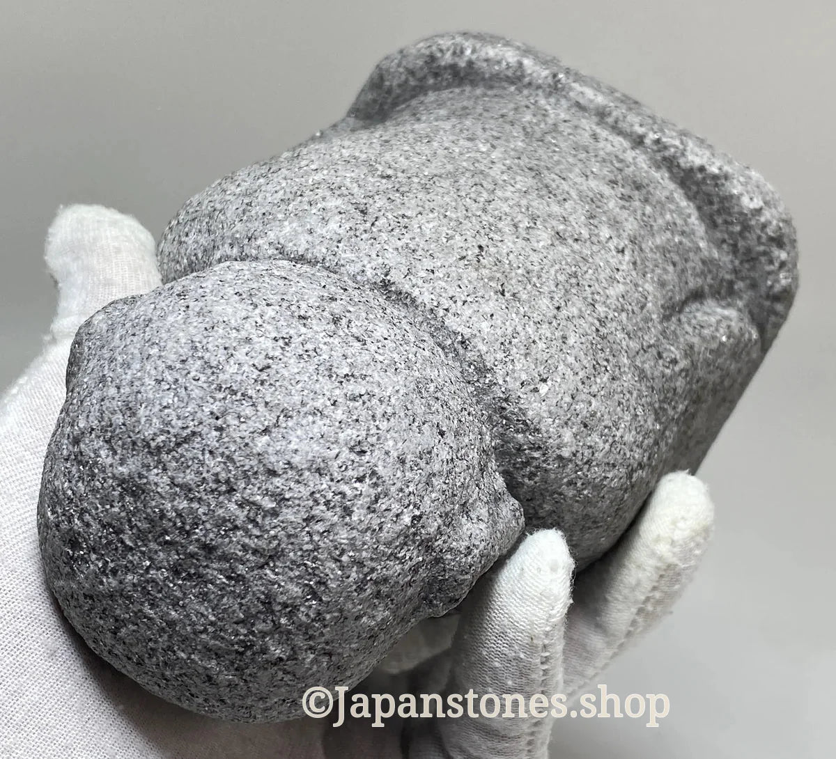 7.28 in Japanese Gassho Jizo Statue | Hanazawa Kome Granite Stone — product photo 12 of 24