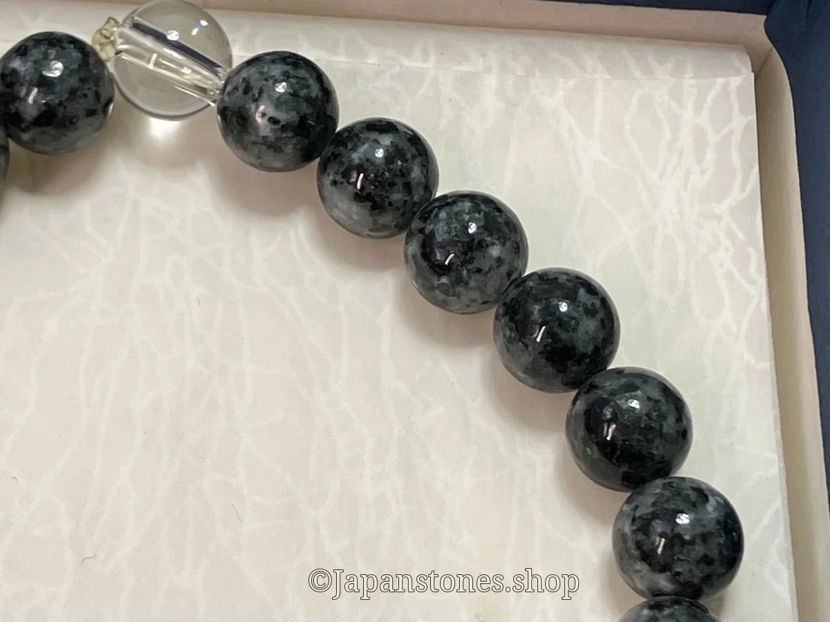 For Women Bichu Black Blue Diorite Stone Mala Beads Juzu Bracelet Japanese 8mm — photo 3 of 13