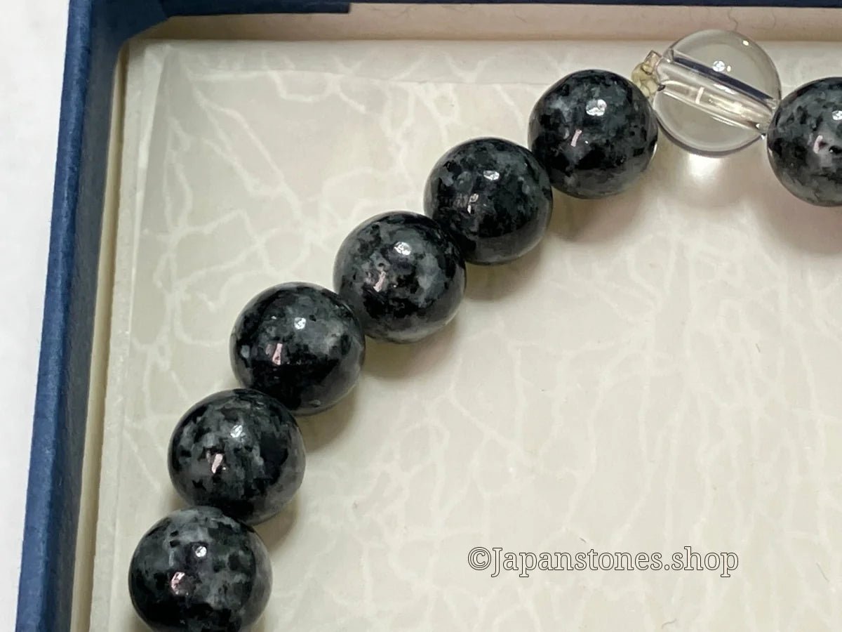For Women Bichu Black Blue Diorite Stone Mala Beads Juzu Bracelet Japanese 8mm — photo 2 of 13