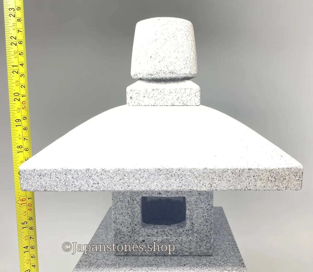 Zen Granite Gray Oribe Stone Lantern Tourou Japan Garden Statue 23.5 inch — product photo 3 of 35