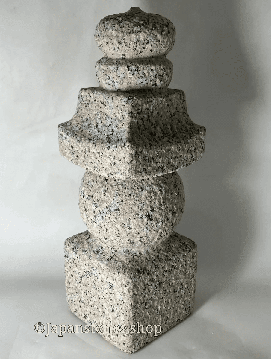 Mannari Gray Pink Granite Stone Gorinto 16 inch Japan Stone Craft — product photo 16 of 25