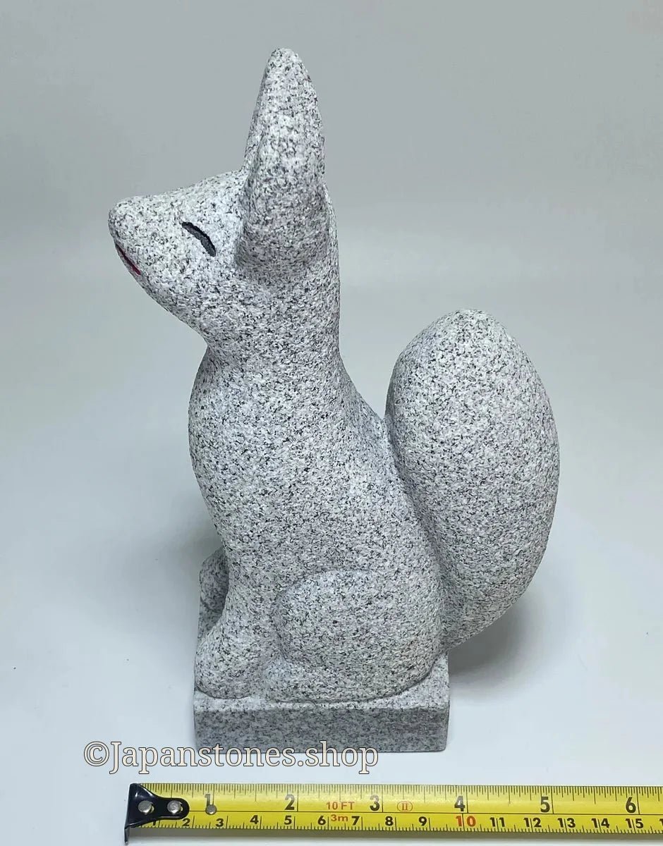 8.46 in Japanese Inari Fox Statue | Hanazawa Stone Granite — product photo 9 of 21