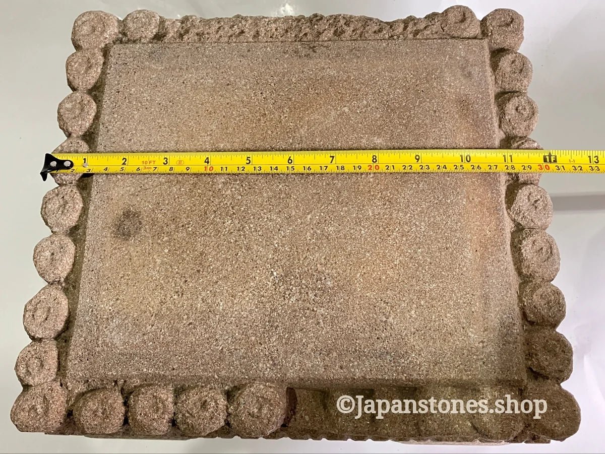 Brown Medium Sandstone Thatching Stone Lantern Tourou Handmade Japanese Garden — product photo 19 of 27