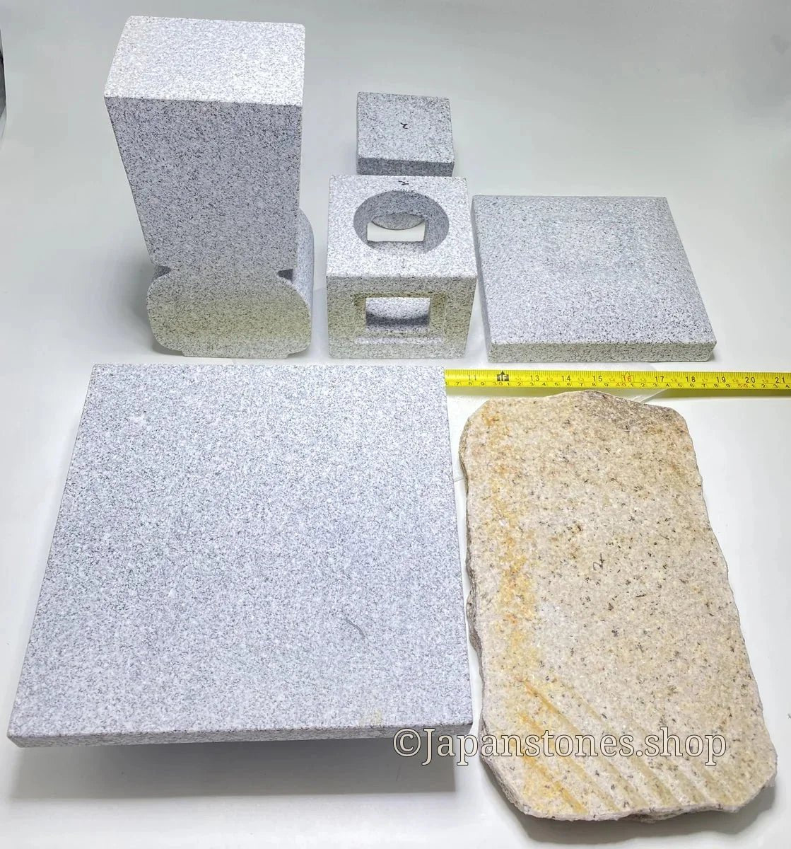 Zen Granite Gray Oribe Stone Lantern Tourou Japan Garden Statue 23.5 inch — product photo 14 of 35