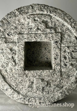 Tsukubai Chozubachi Coin Granite Stone Japanese Garden
