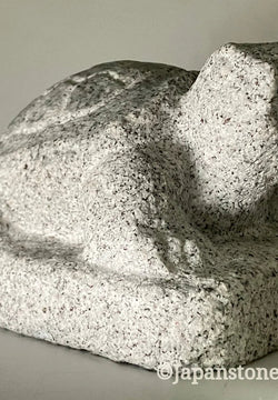 Turtle Statue Granite Gray Stone Sculpture Handmade Japanese Garden