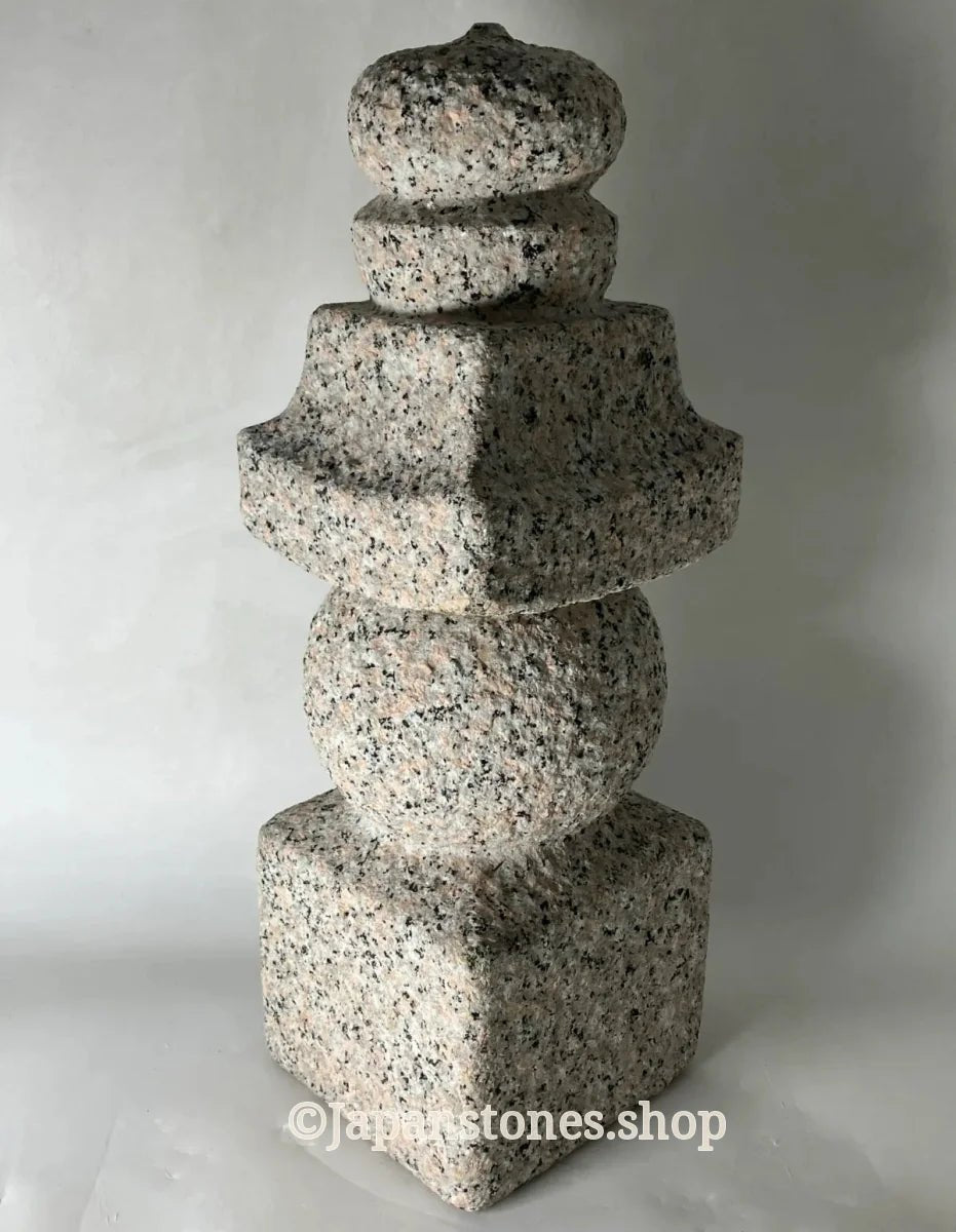 Mannari Gray Pink Granite Stone Gorinto 16 inch Japan Stone Craft — product photo 1 of 25