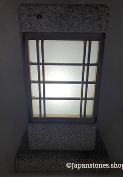 Andon Style Granite Stone Lantern Paper Lamp Japanese Stone Art for LED