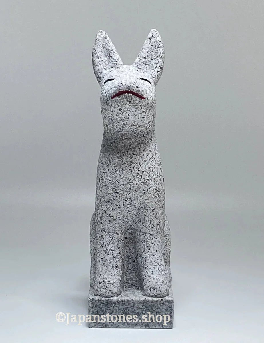 8.46 in Japanese Inari Fox Statue | Hanazawa Stone Granite — product photo 3 of 21