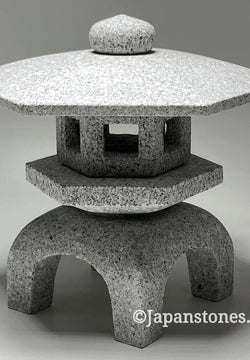 Zen Gray Stone Lantern Yukimi Tourou Small Granite Japanese Garden Ornament Statue