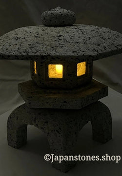 Zen Stone Lantern Yukimi Tourou Medium Granite Japanese Garden Ornament Statue